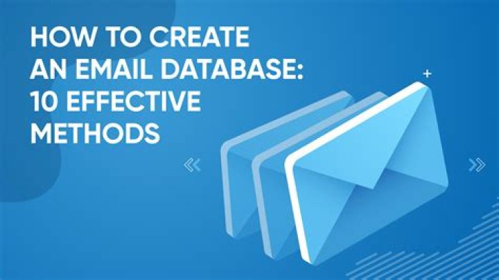 How do I get an email database for email marketing?