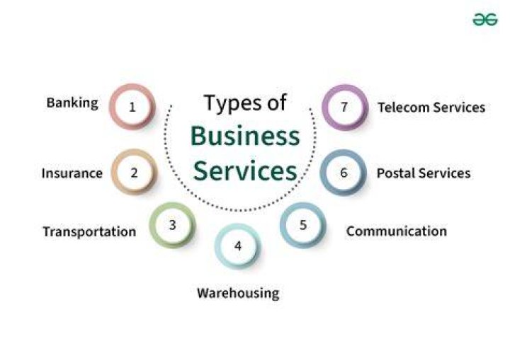 What are the 4 types of business services?