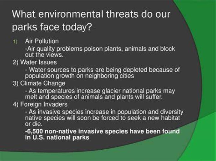 What threats do National Parks face?